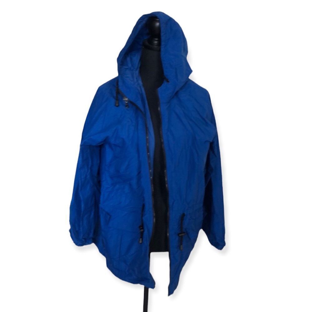 Vintage St. John’s Bay Blue Hooded WindBreaker Sz S/M